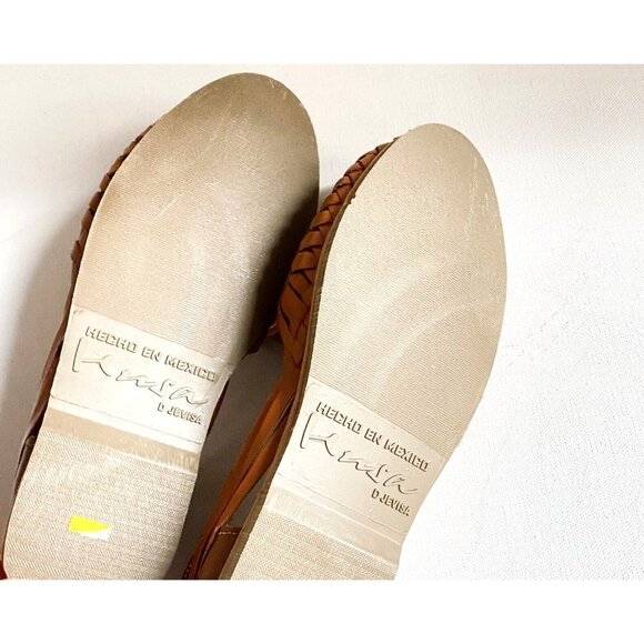 NEW  Handmade Leather Mexican Woven Sandals w Frida Kahlo Embroidery 9 - Picture 9 of 10